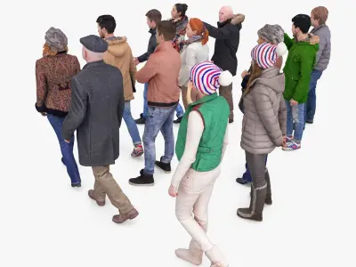 Winter People Collection x13 3D model
