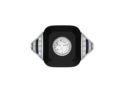 Art Deco Ring 3D print model 28