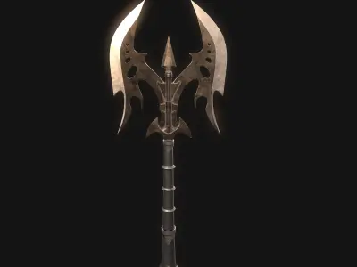 Weapons Axe Low-poly 3D model
