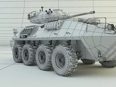 LAV-25 military vehicle 3ds max 3D model