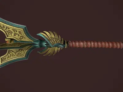Rune mace Low-poly 3D model
