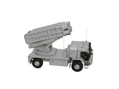 Realistic Missile Launcher 3D Model Military Defense System 3D model