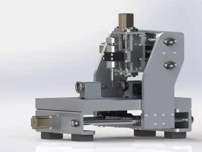 mini cnc 4 axis 3D model