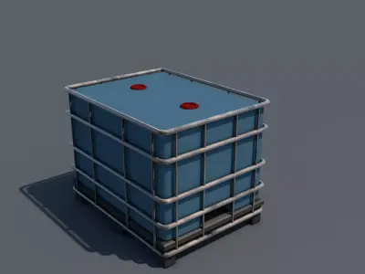 Liquid Container Low-poly 3D model