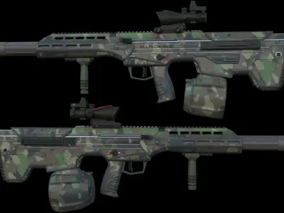 Foregrip ar - rifle Low-poly 3D model
