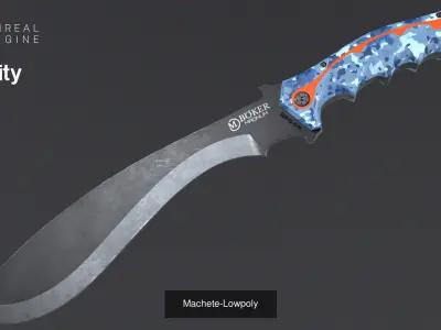 knives and machete 3D Model Pack