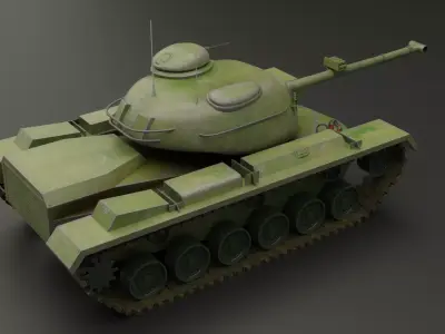 M48 Patton Tank Low-poly 3D model