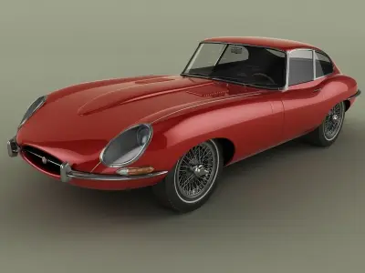 Jaguar E-type Coupe and Convertible 3D Model Pack