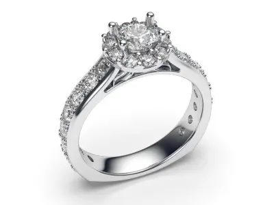 solitaire with ring sizes  9 part S66 3D print model