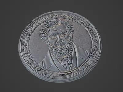 Schopenhauer Medallion 3D print model
