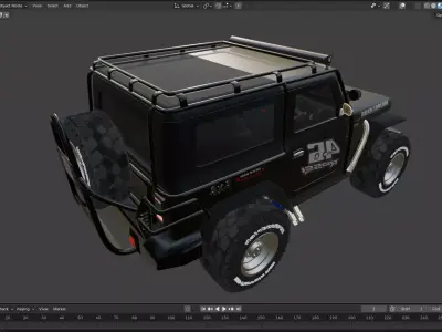 Off-road  jeep Low-poly 3D model