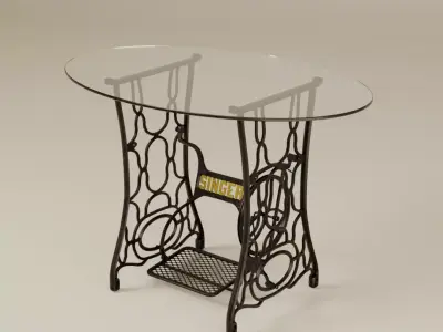 Vintage Table - Singer Sewing Machine Stand 3D model