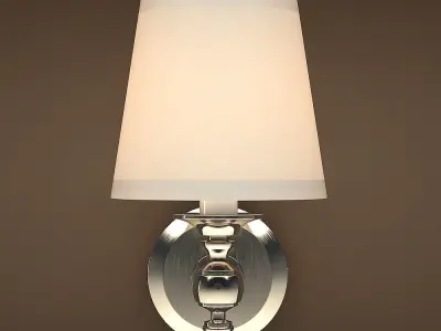 Lamp Bracket Satin Nickel 3D model