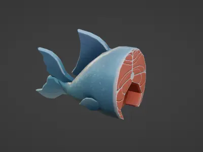 Emberlight Stylized Fish - Low-poly 3D model Low-poly 3D model