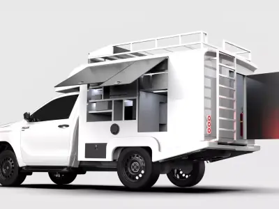 Industrial Telemetry Service Module on Pickup Chassis Editorial 3D model