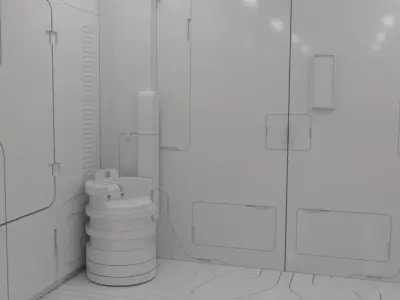 Sci-fi interior 3D model