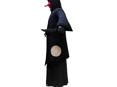 Tengu with Kimono rigged 3d model