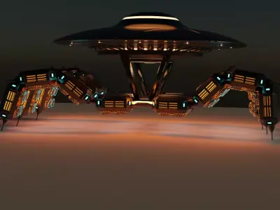 Sci-fi Futuristic Ufo 3D model