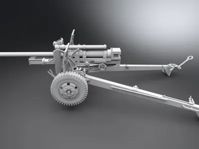 M101 Articulated Scale model  3D print model