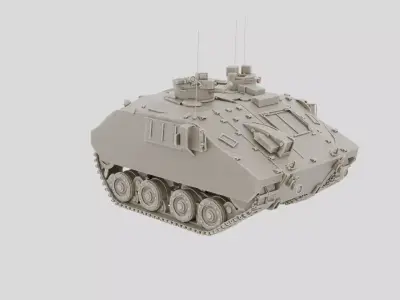Tracked Armored Command Post Vehicle for 3D print 3D model