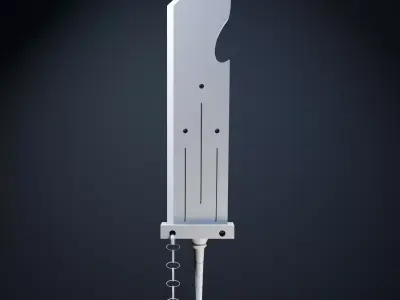Fantasy Sword Celestial Edge 3D Model Low-poly 3D model