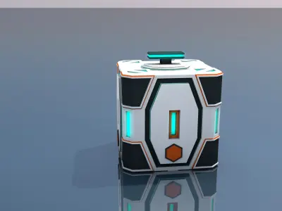 Sci Fi Box 3D model buy