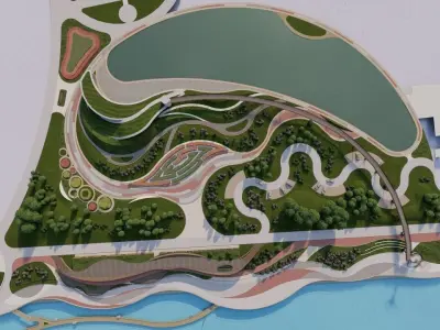 Master park-public park-Private Park Landscape 3D model get