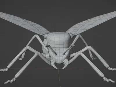 Ant with Wings Low-poly 3D model
