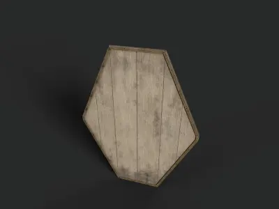 Slavic diamond-shaped shield Base Low-poly 3D model