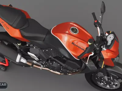 KAWASAKI Z-750 Corona Renderer 3D model