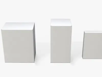  Tuck Top Boxes - White Tall Variants Set 