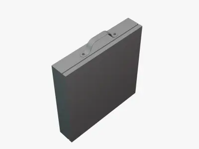 Basic Box with Handle - Geometry Only No Textures No Materials 3D model