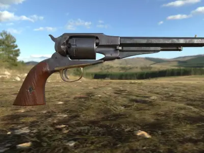 Remington Model 1861 Low-poly 3D model