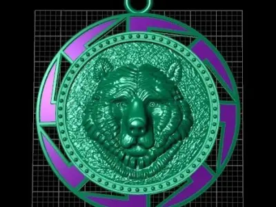 Bear Pendant  3D print model