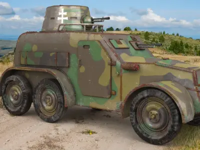 OA vz 30 Armoured Car Slowak Vray 3D model