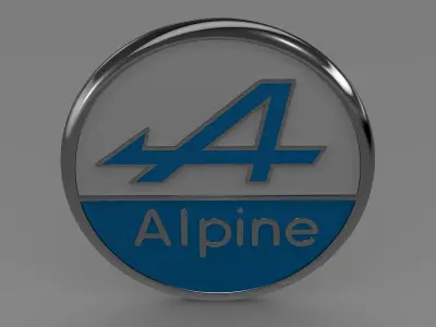 alpine logo 3D model by Sergey