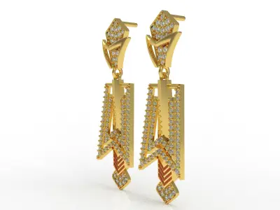 Diamond Pendant Set 51 3D print model