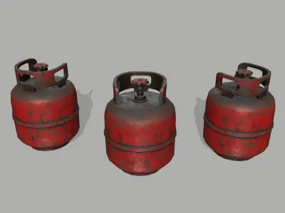 Propane Tank Low-poly 3D model 8