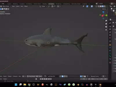 Great White Shark Free low-poly 3D model purchase