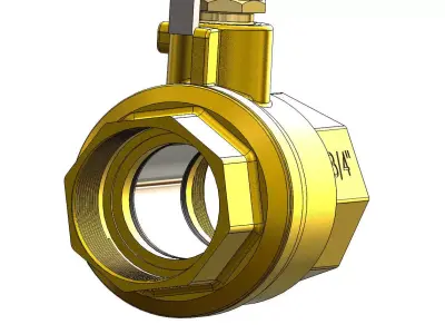 Industrial Ball Valve 3D model