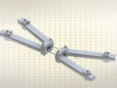 Adjustable four corner clamp Free 3D model