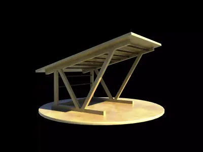 Carport Car Metall 3D model purchase