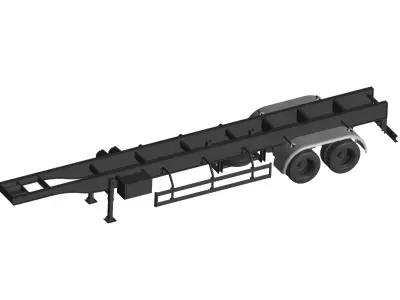 Truck trailer  3D model by truck-3d