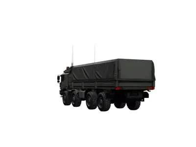 Military Offroad Transport Truck Heavy Duty Tactical Model 3D model