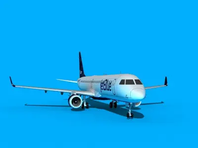 Embraer Emb-190 Jet Blue 3 3D model