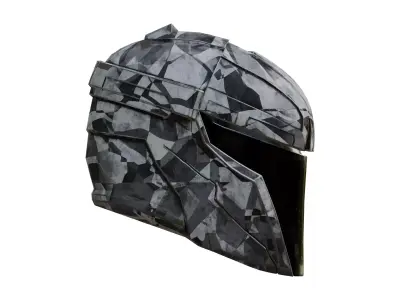  Sci-Fi Military Helmet  Free low-poly 3D model