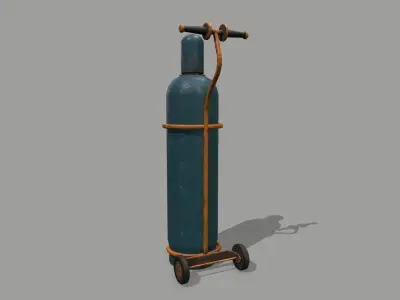 gas cylinder Low-poly 3D model 8