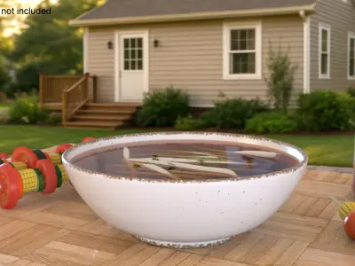 Broth with Mung Bean Sprouts 3D model