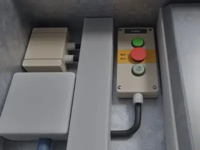 Sludge Pump Control Panel - Schlammpumpen Bedienfeld 3 High-Poly 3D model