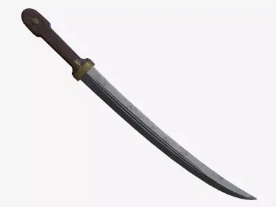 Russian WWI Bebut Kindjal Short Sword M1907 Low-poly 3D model